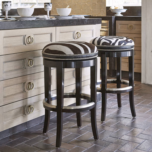 Ambella Home Collection Zebrano Swivel Bar & Counter Stool & Reviews Perigold